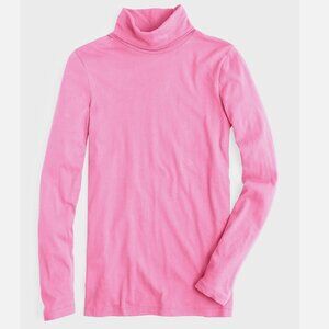 J.Crew Tissue turtleneck-cotton-K4227-BRILLIANT AZALEA/pink-NWT